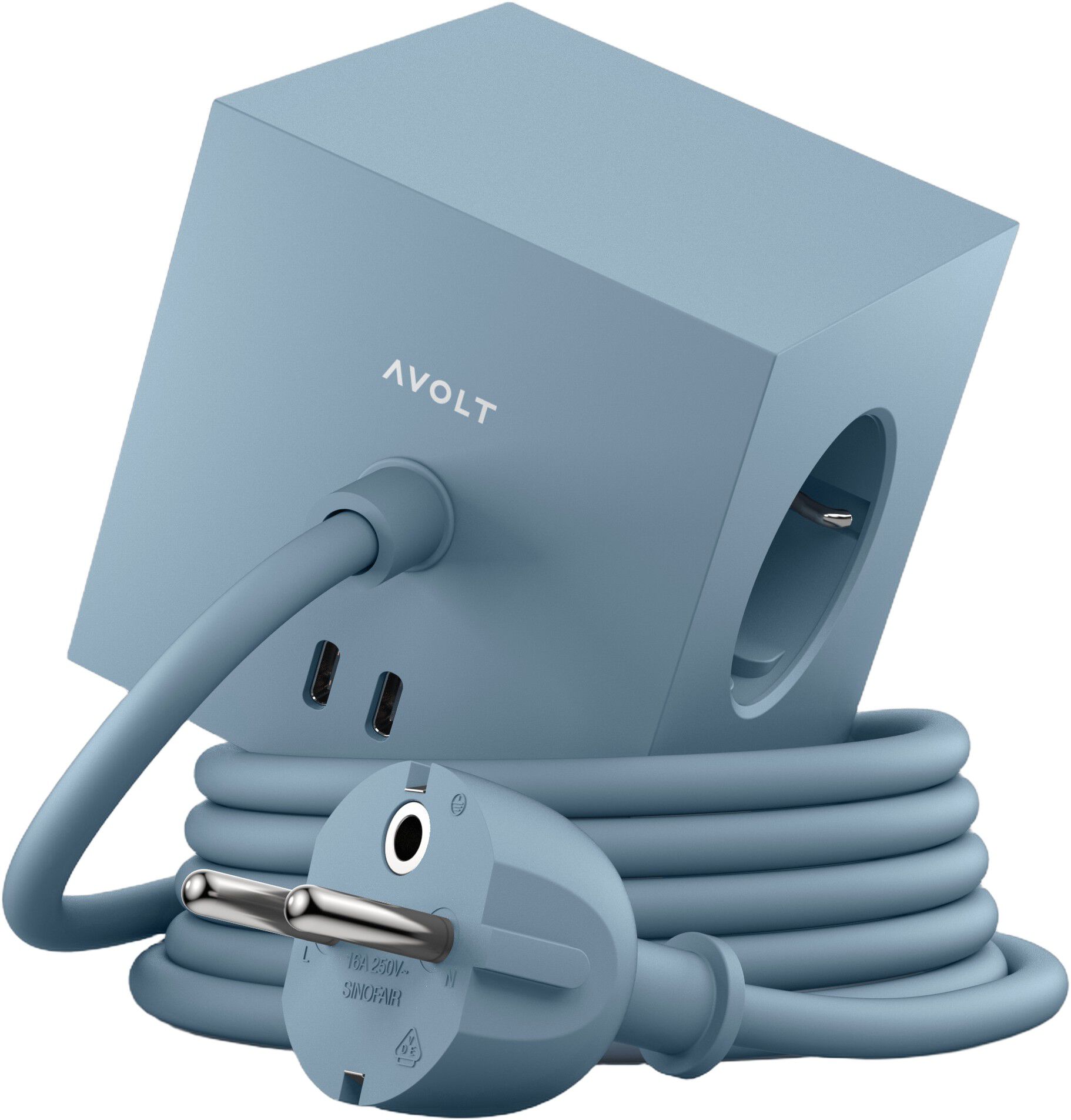 Square 1 - USB-C - 1,8m F EU - Shark Blue