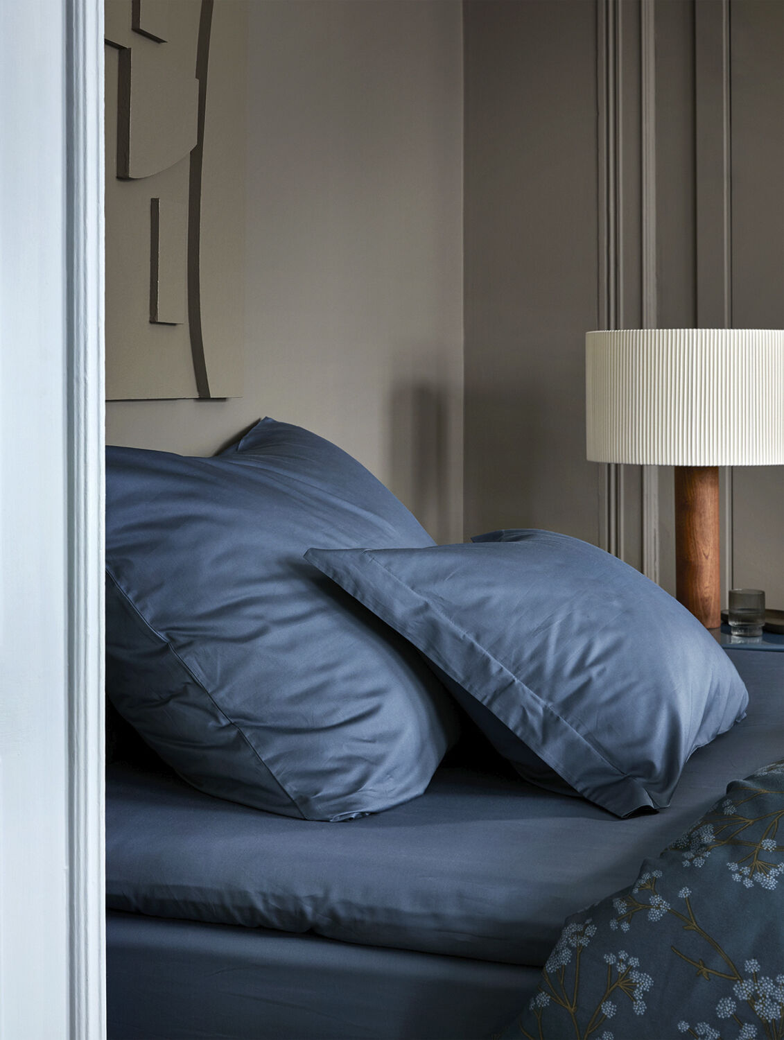 Satin pudebetr&aelig;k bl&aring;