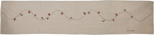 Bordløber rød student 40x160cm
