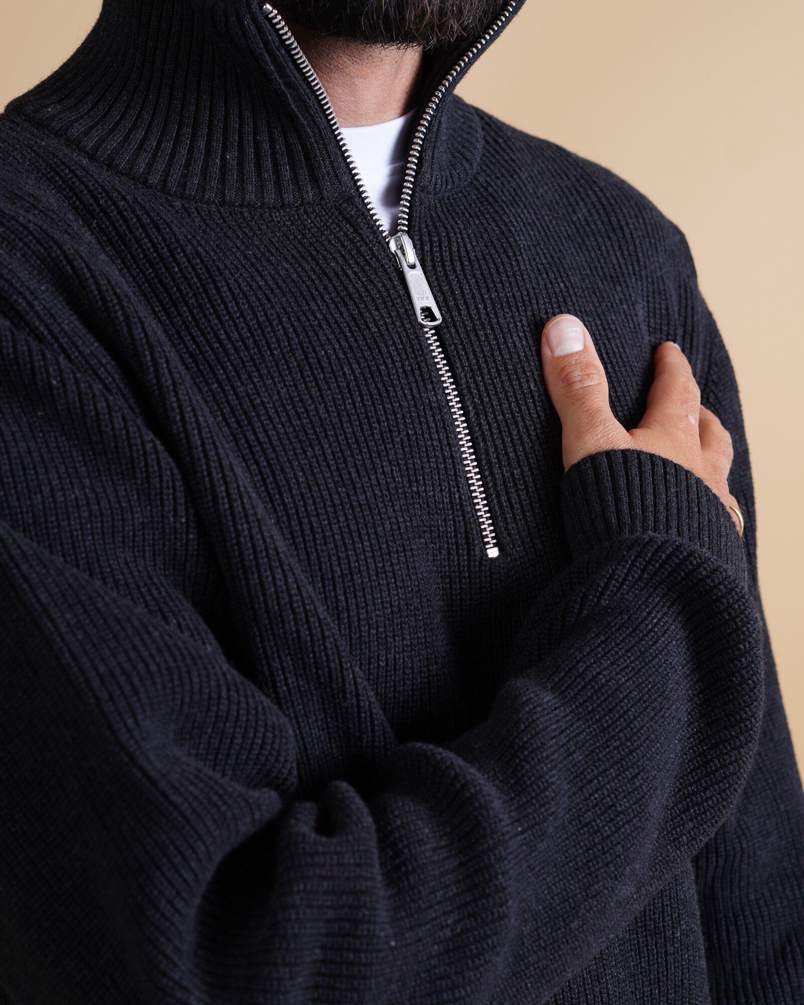 HALFZIP ORGANIC COTTON MEN'S KNIT