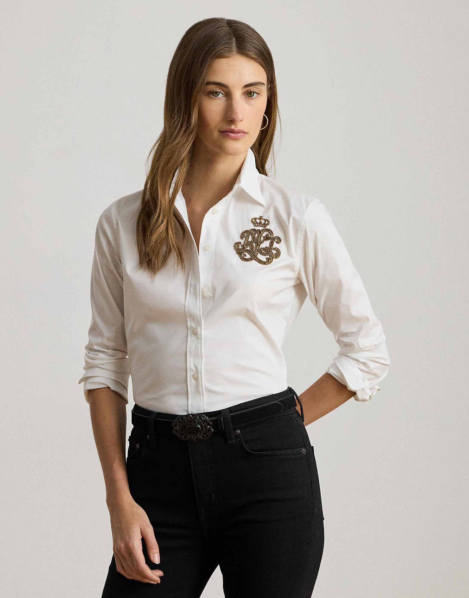 Classic Fit Logo Cotton-Blend Shirt