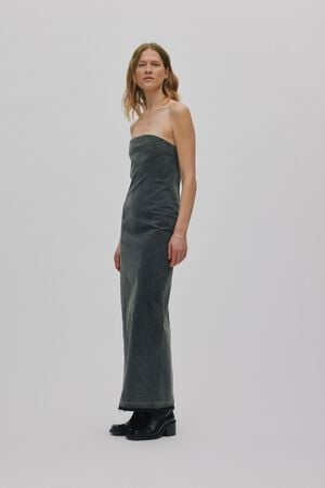 Grey denim fitted dress - Anizette