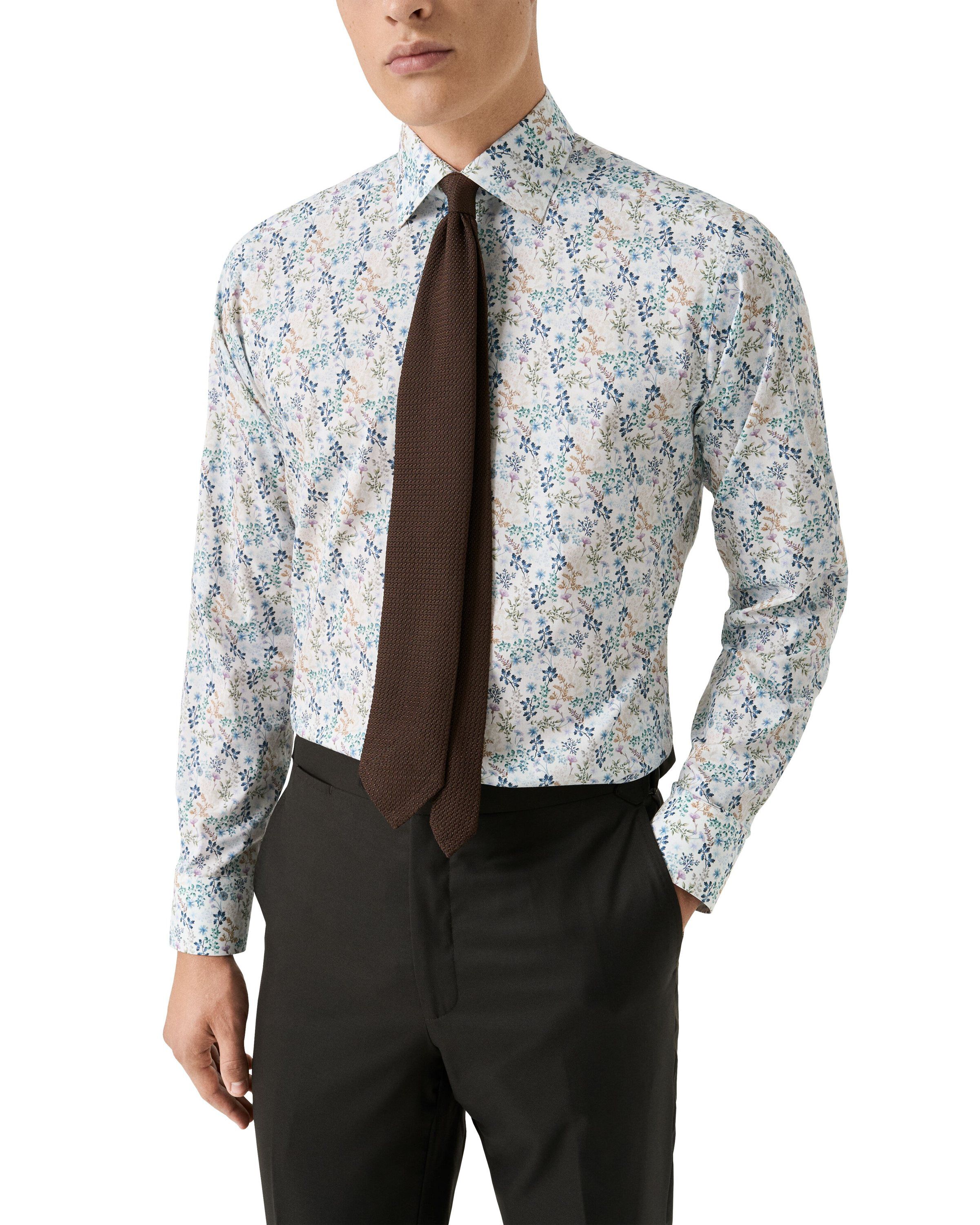 Contemporary Fit Floral Twill Shirt