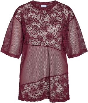 NMLUCCA 2/4 LACE PRINT T-SHIRT JRS