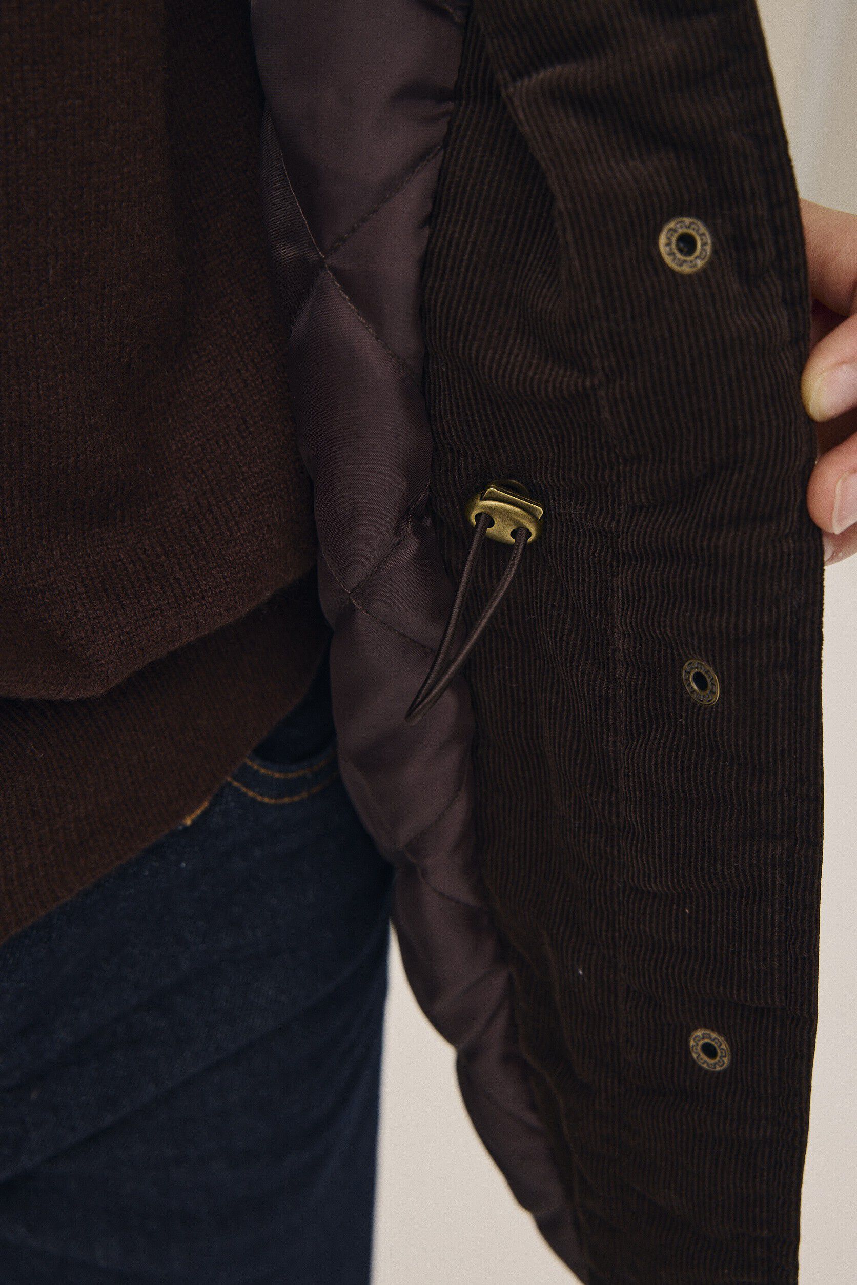 Emmy 3 Coated jakke med fl&oslash;jl kanter - GRS