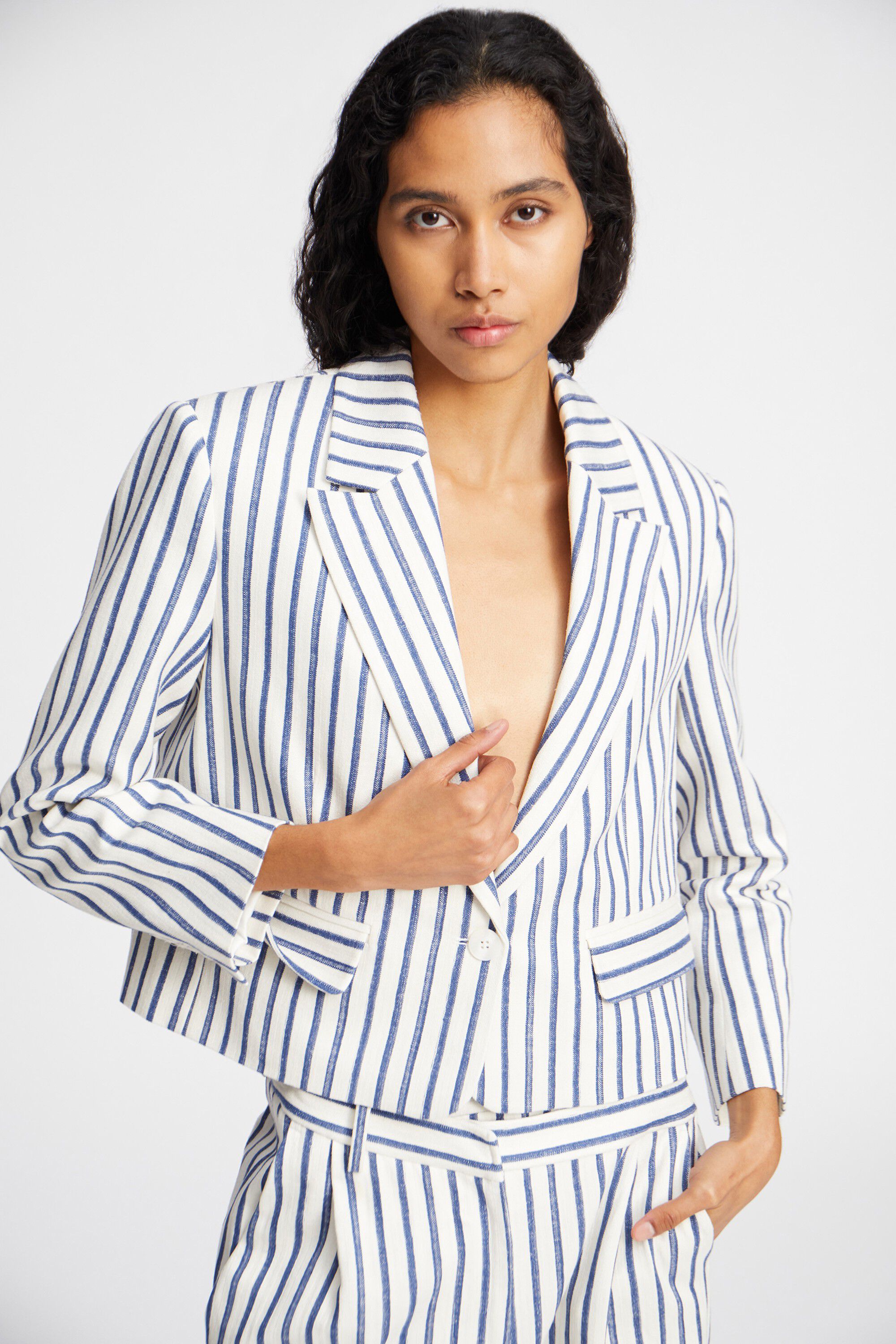 PAISLEE Linen Cotton Blend Blazer