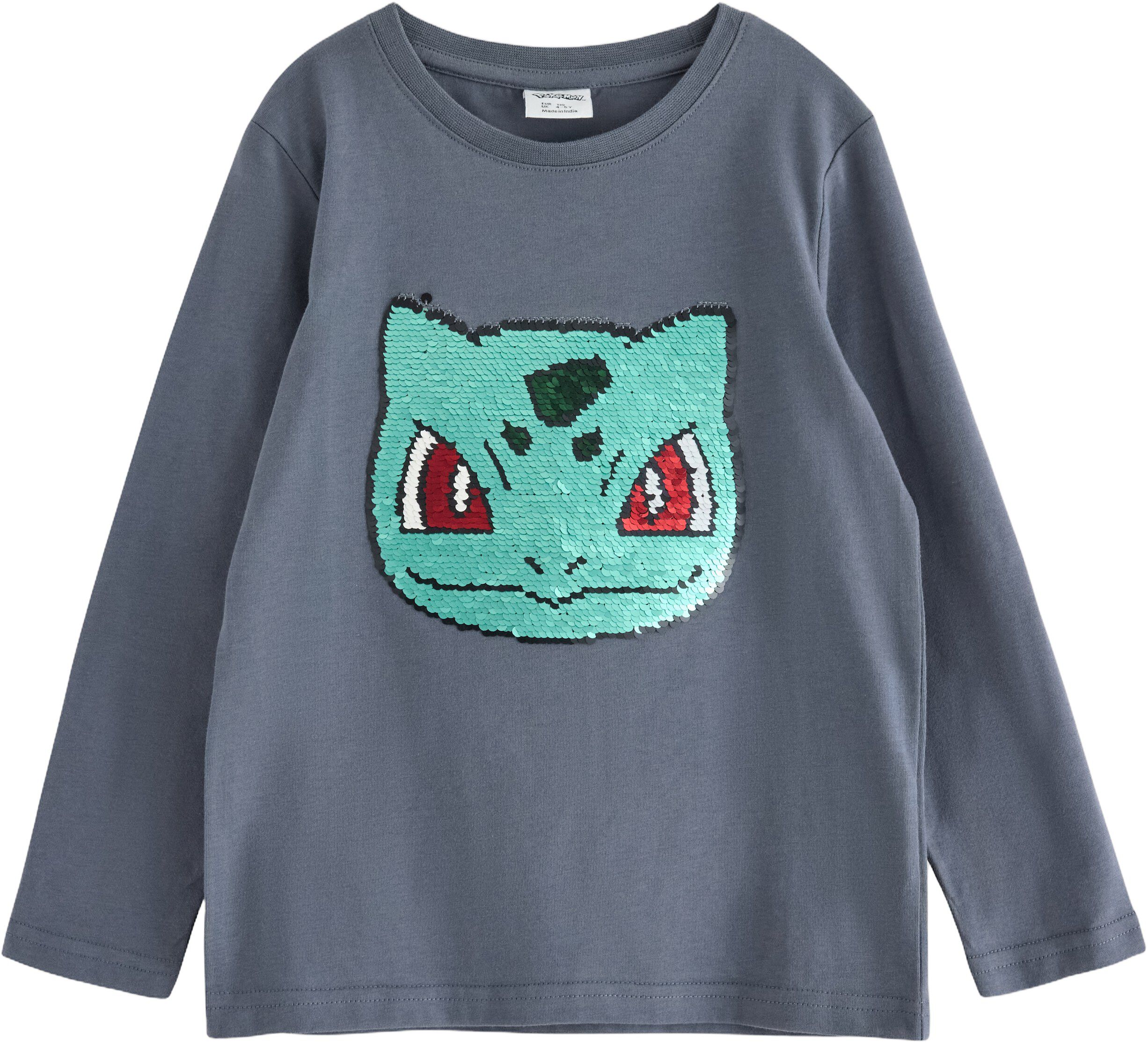 Long-sleeved top with a reversible