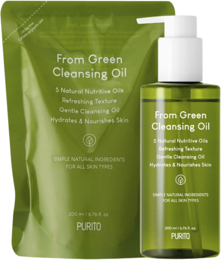 From Green Cleansing Oil + refill