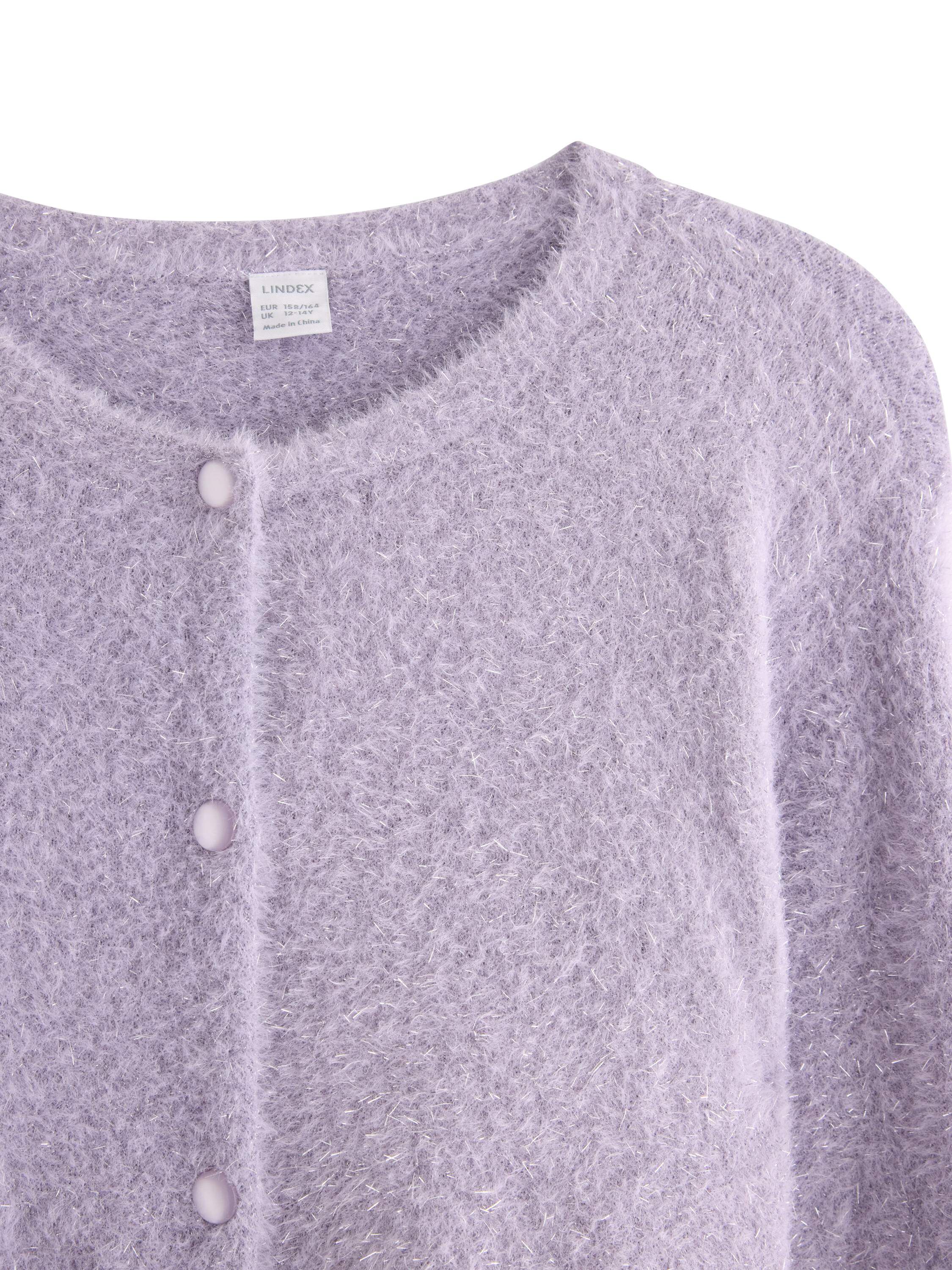 Soft, fluffy cardigan in feather ya