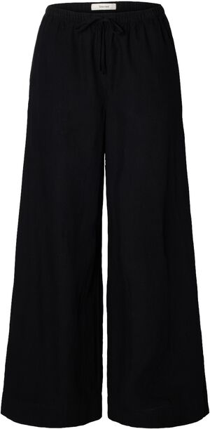 SLWLUISA MW WIDE LINEN BLEND PANT N