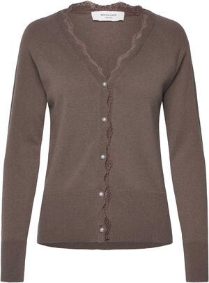 RWLaica Cashmere LS V-neck Lace Cardigan
