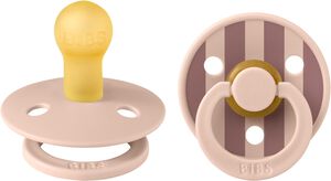 BIBS Pacifier Studio Colour 2 PACK Block Latex Size 1 Blush