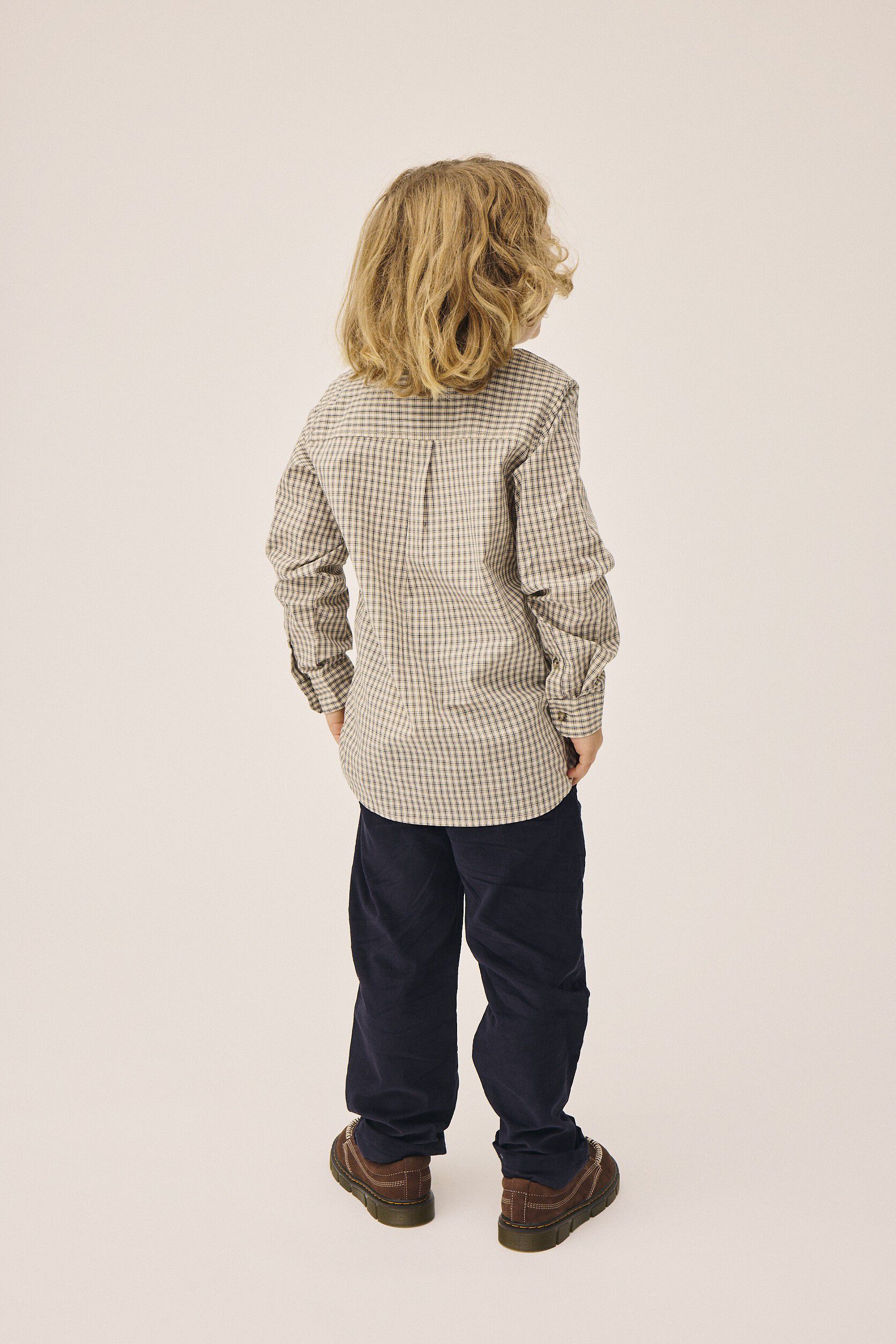 Check 5 junior shirt GOTS