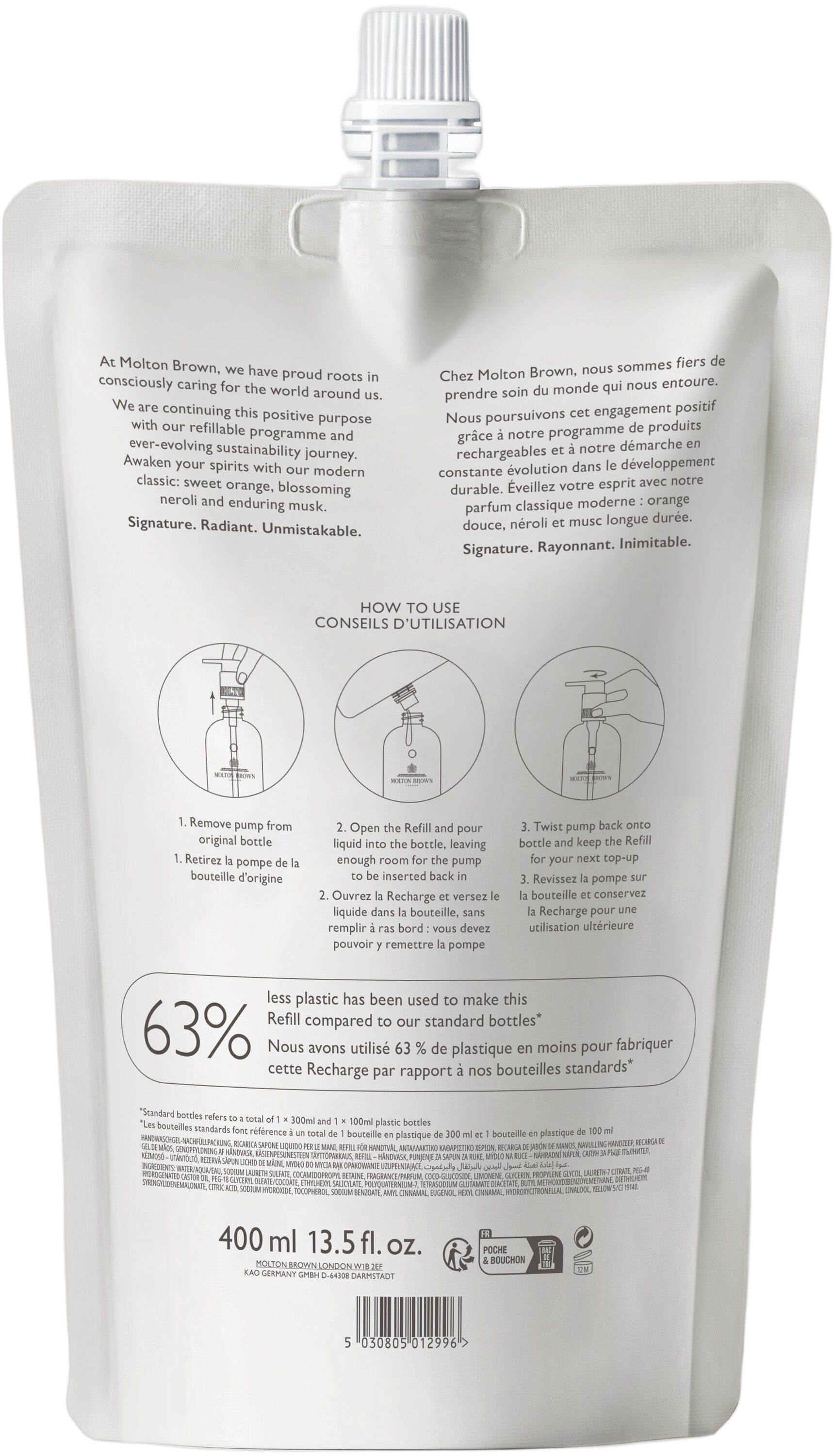 ORANGE & BERGAMOT HAND WASH REFILL