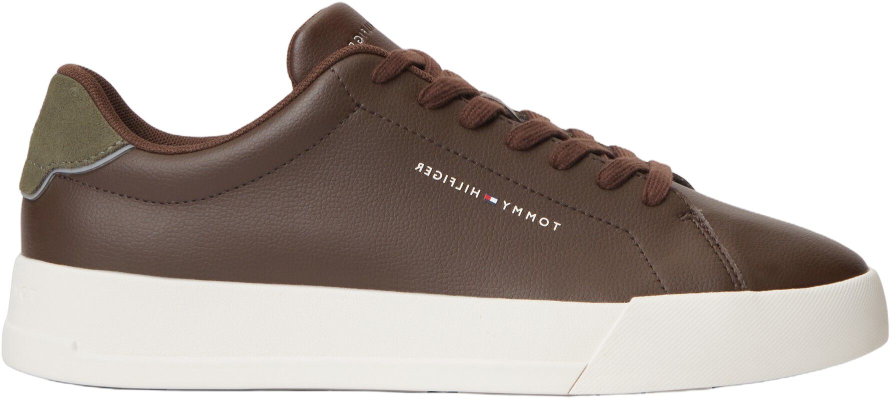 Logo Court Trainers With Leather