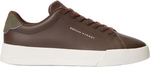 Logo Court Trainers With Leather