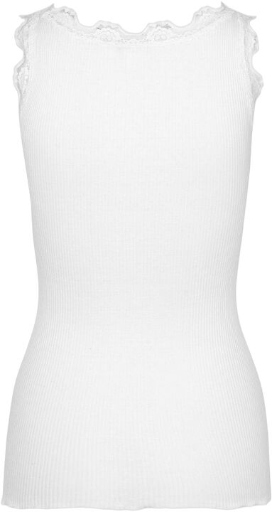 Silk top regular w/vintage lace