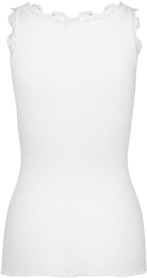 Silk top regular w/vintage lace