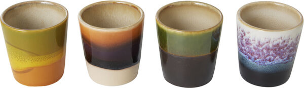 70s ceramics egg cups island set of 4