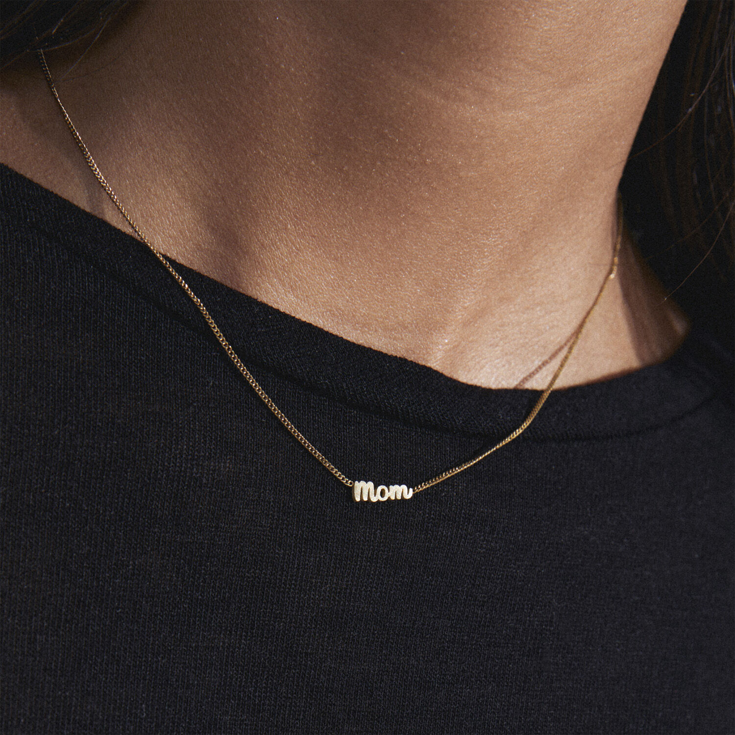 MOM recycled necklace gold-plated