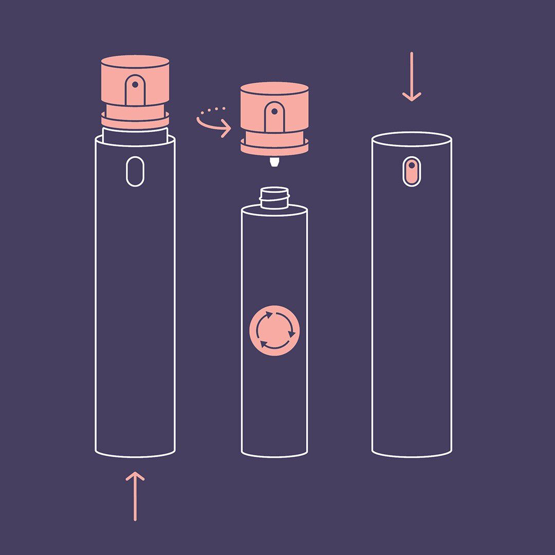 Dyson Chitosan Multi-use styling spray refill Steel Violet a