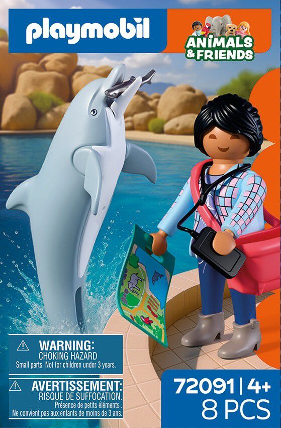 Zoo: Dolphin and Visitor
