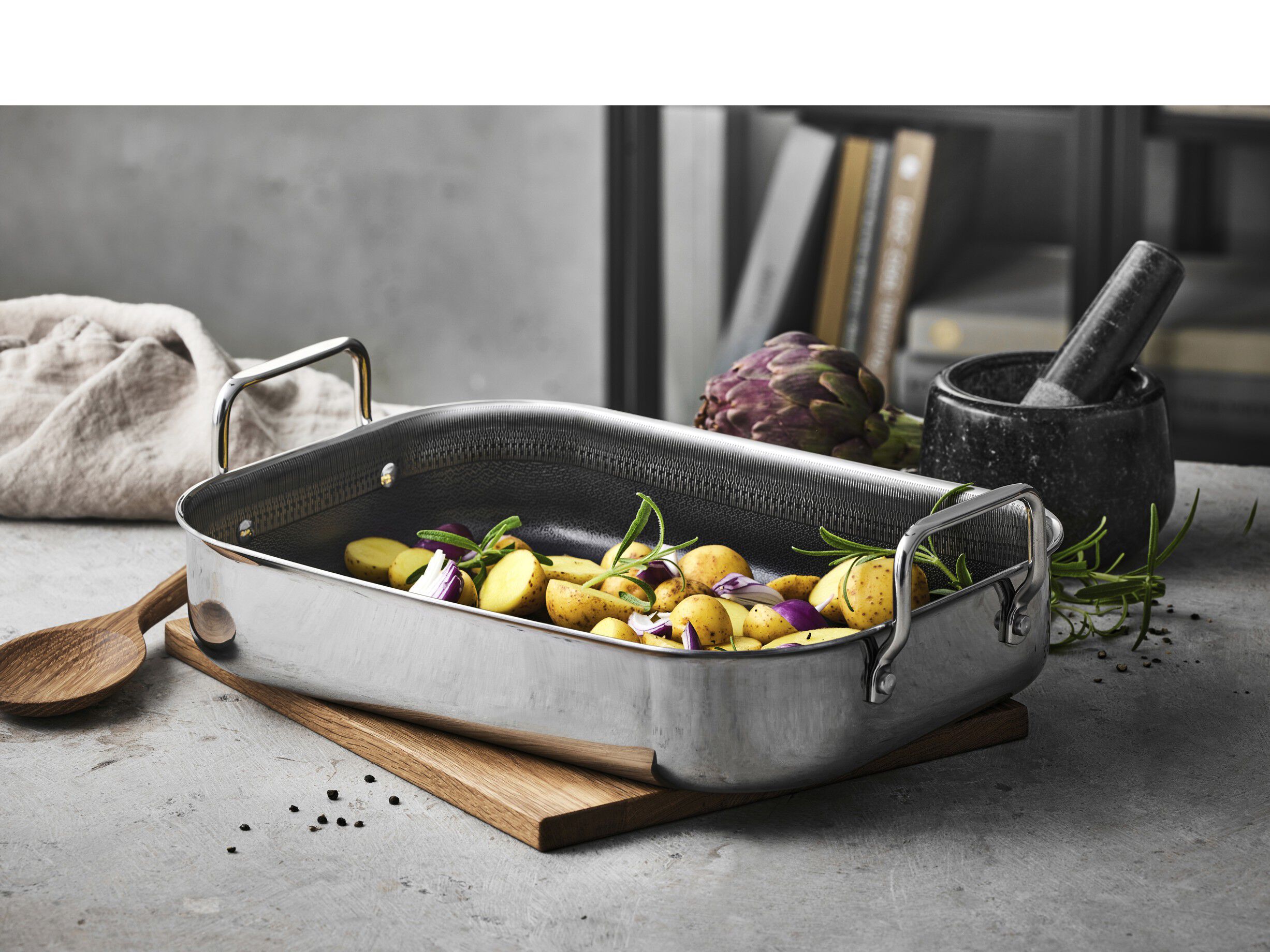Ugnspanna Paillon Hybrid 39 x 26,5 x, 10,6 cm Rostfritt st&aring;l
