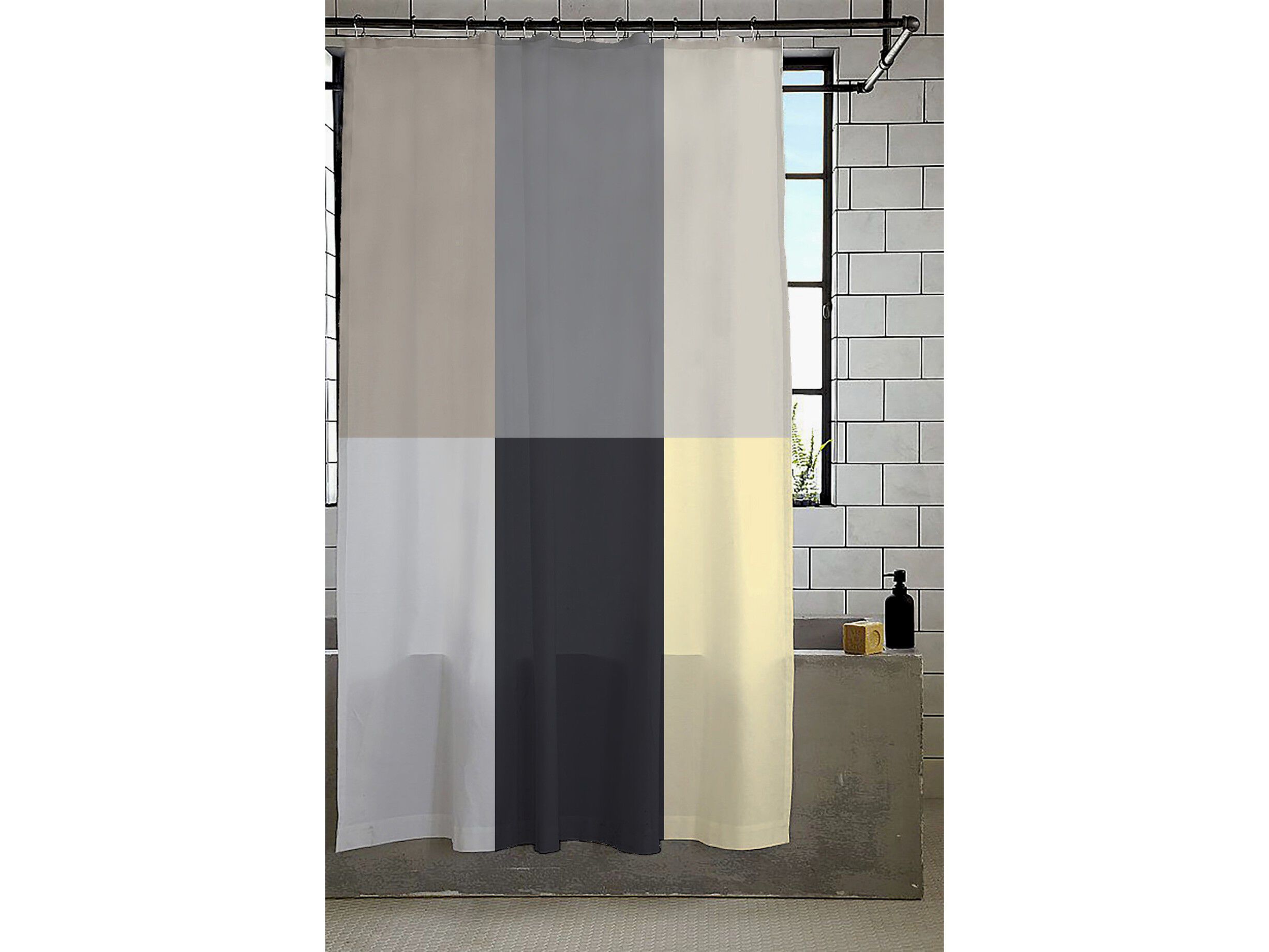 Duschdraperi 180x200 Fusion Yellow