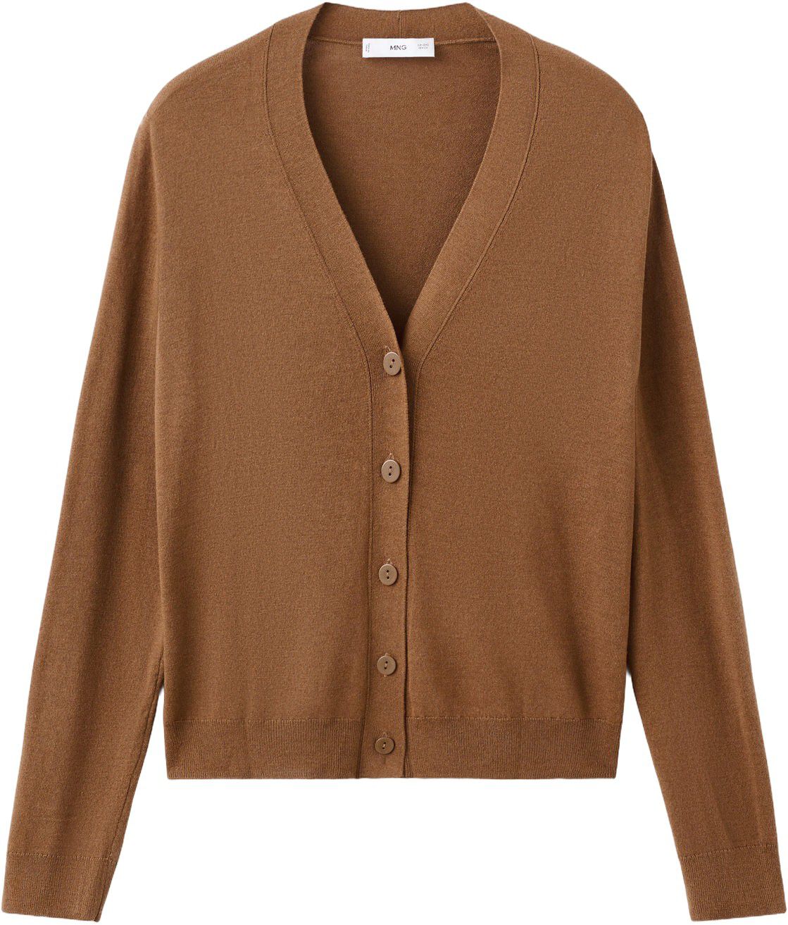 V-neck knitted cardigan