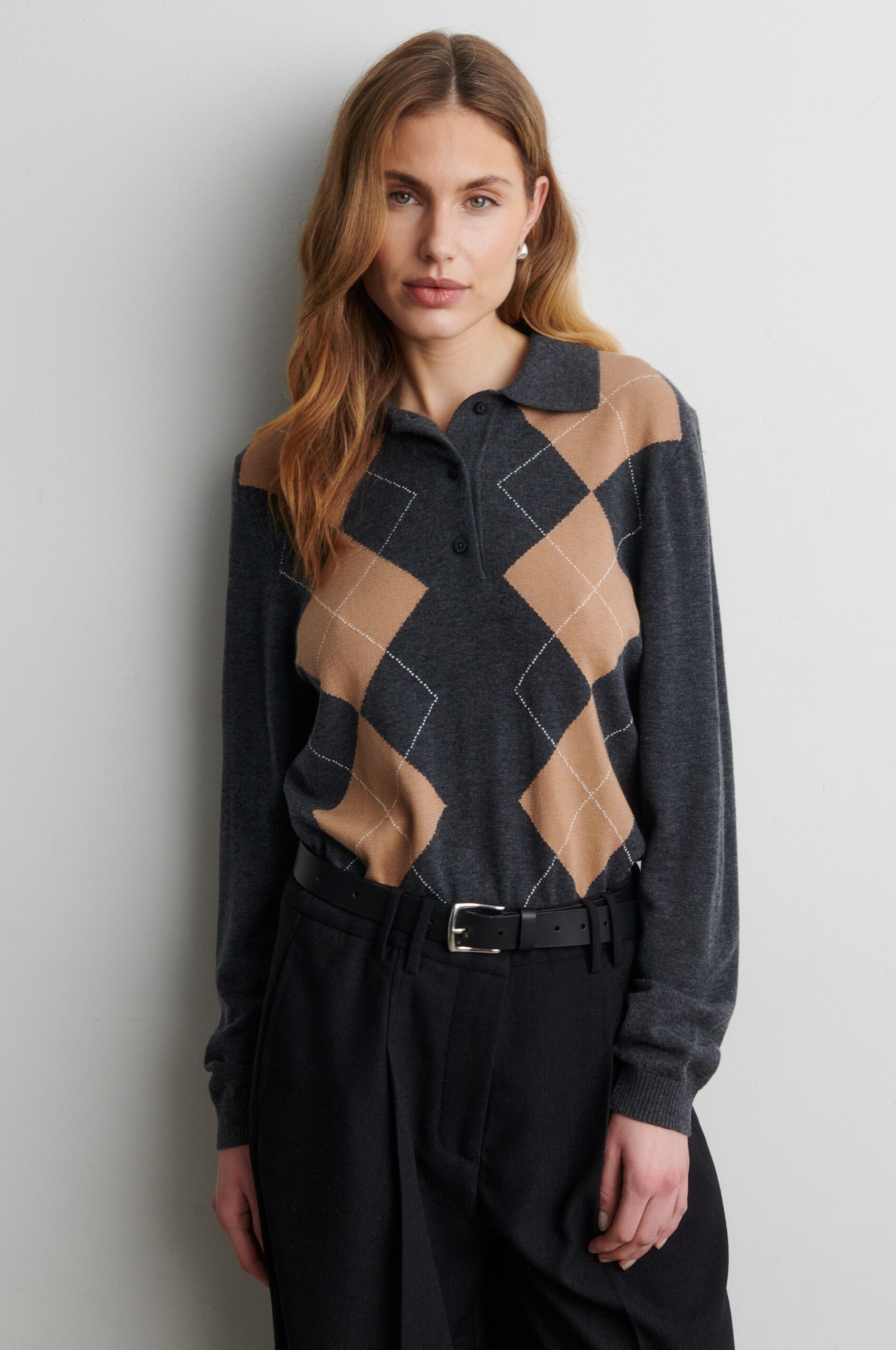 Shailene Merino Blend Knit Polo