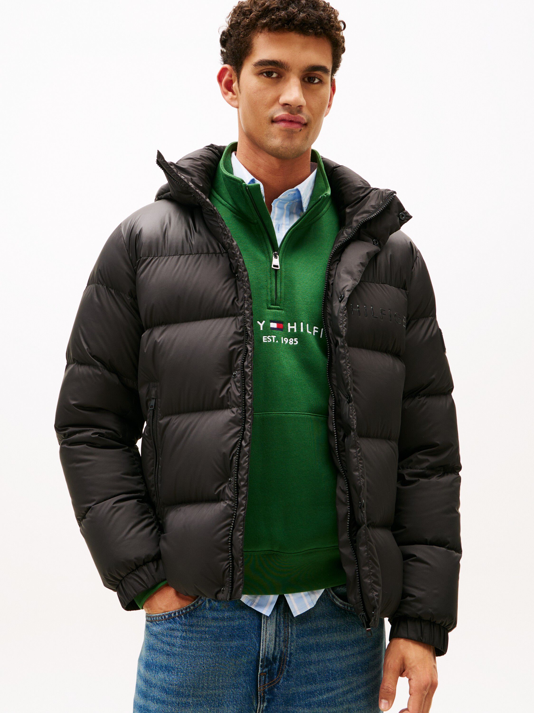 MIX DOWN HOODED PUFFER