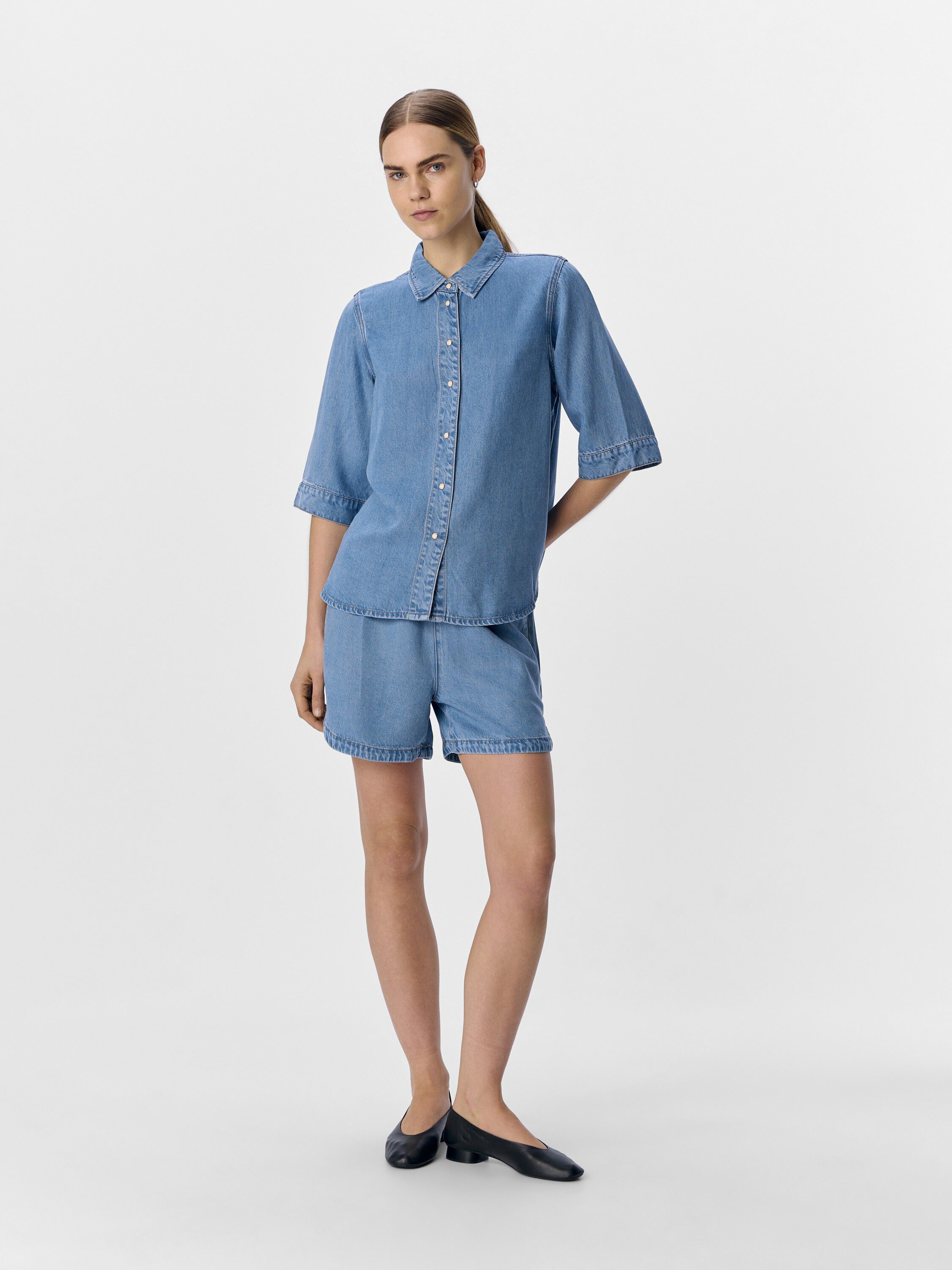 OBJFRAME 2/4 RE DENIM TOP NOOS