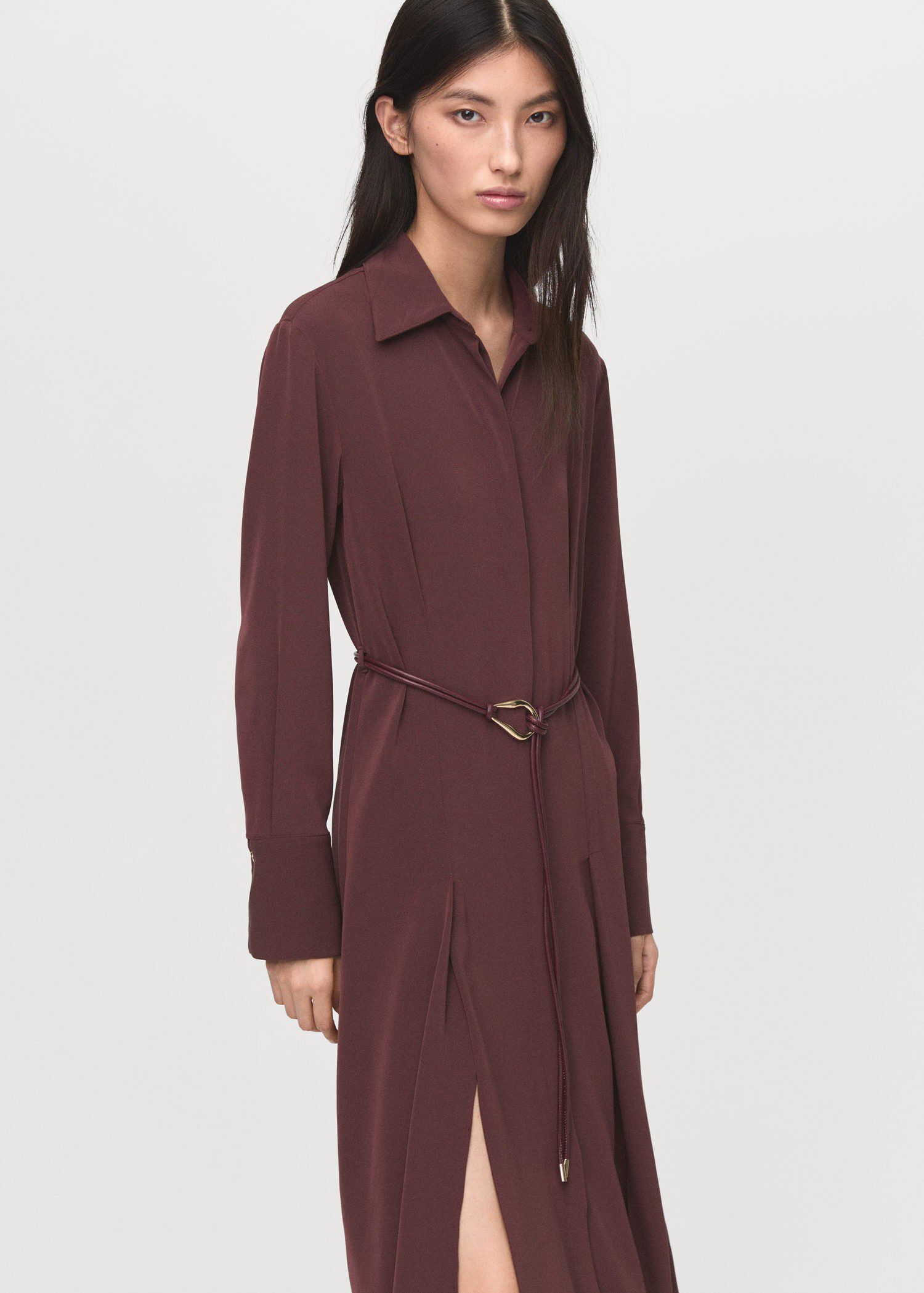 Belt shirt dress