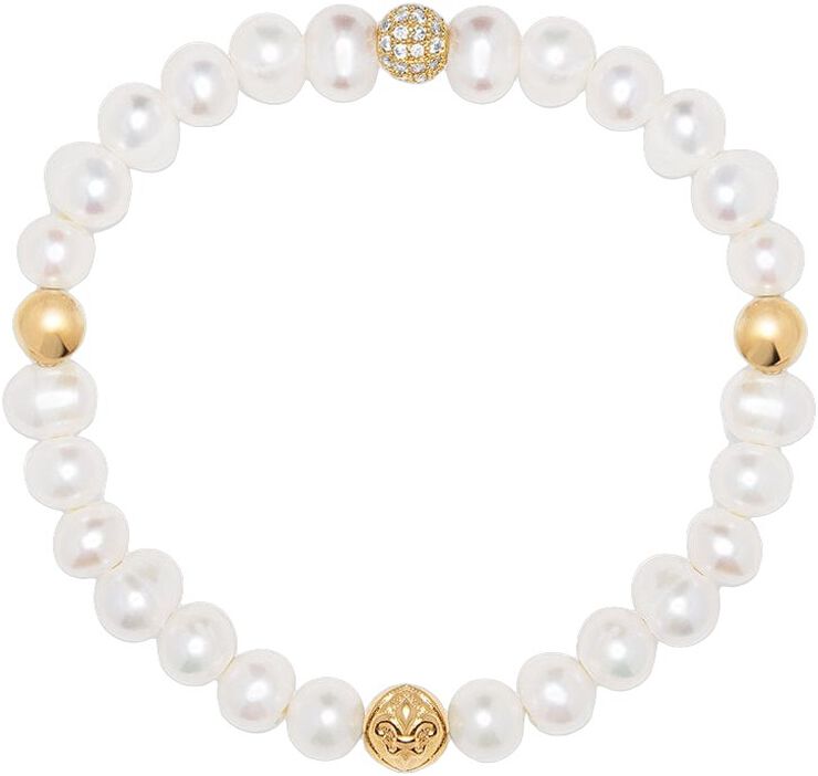 Wristband with Pearl and Gold