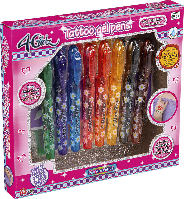 4-GIRLZ 8xTATOO PENS-ARK
