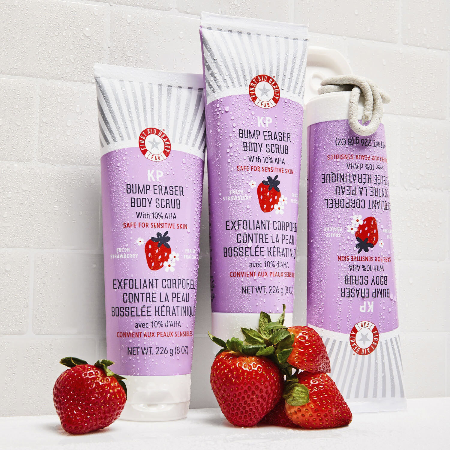 KP Body Scrub Strawberry - Instant Gentle Body Scrub AHA Strawberry