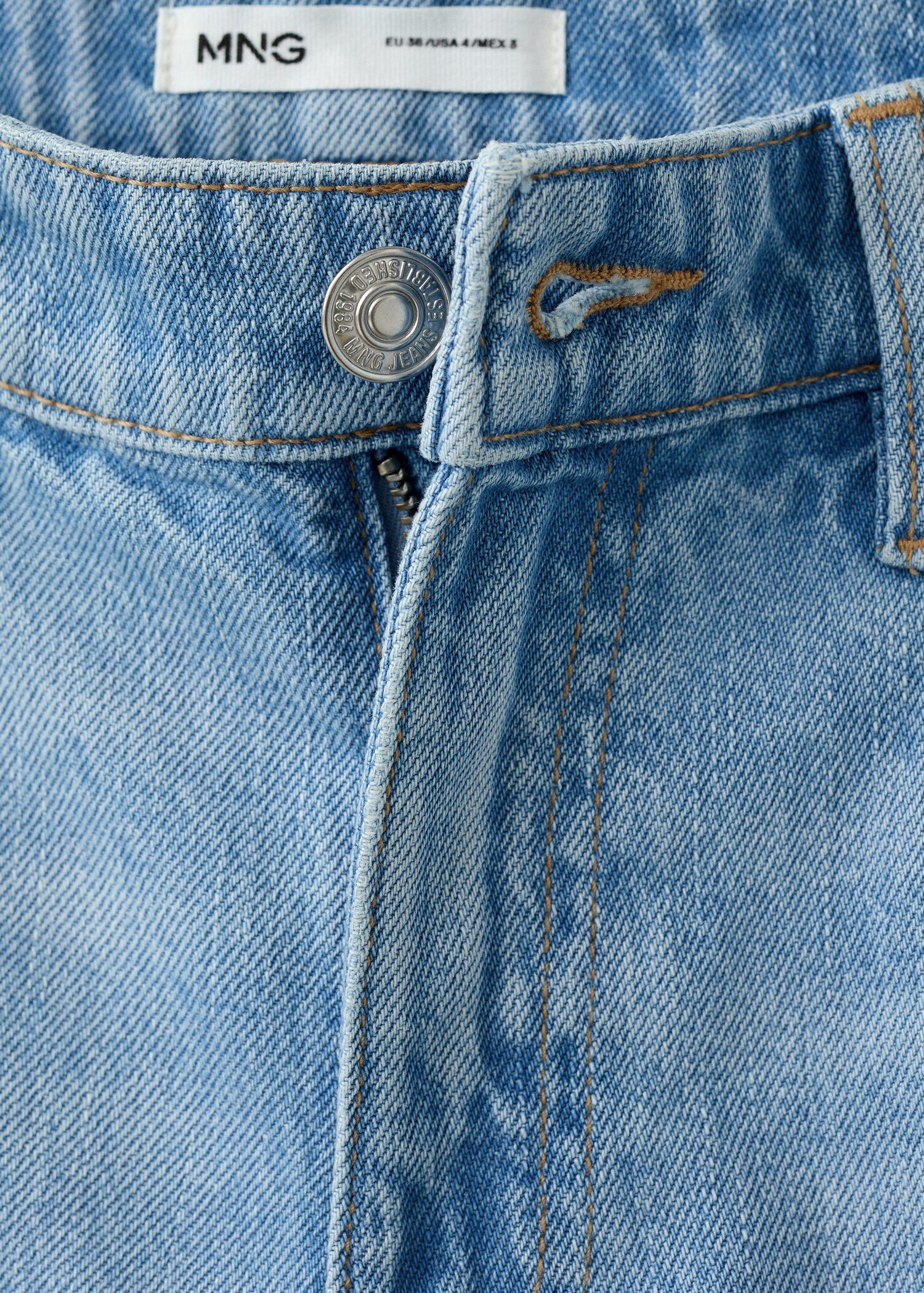 Straight-fit denim shorts