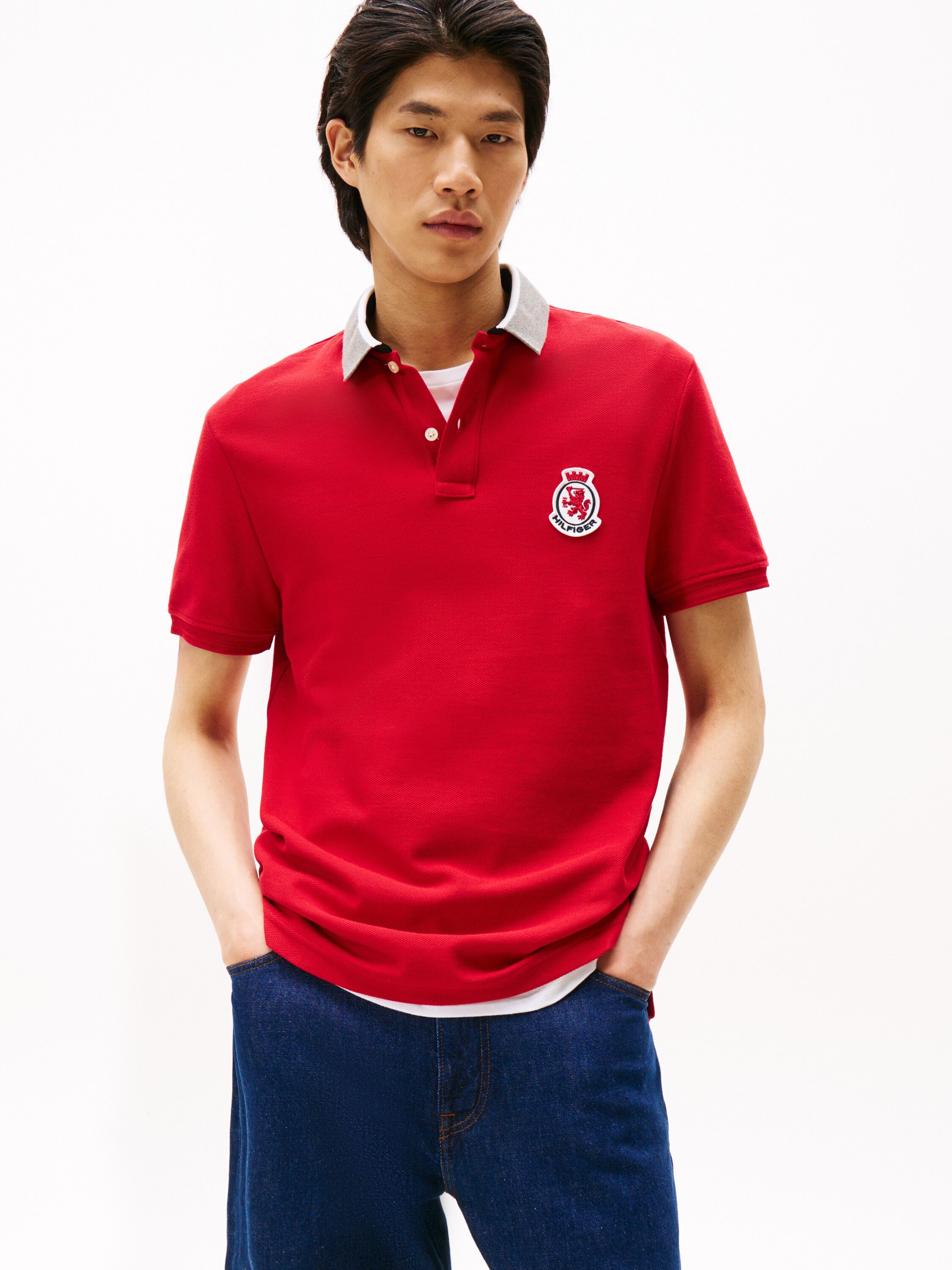 HERRINBONE COLLAR REG POLO