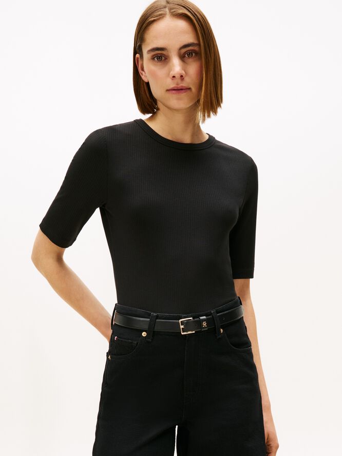 SLIM 5X2 RIB C-NK 1/2 SLV