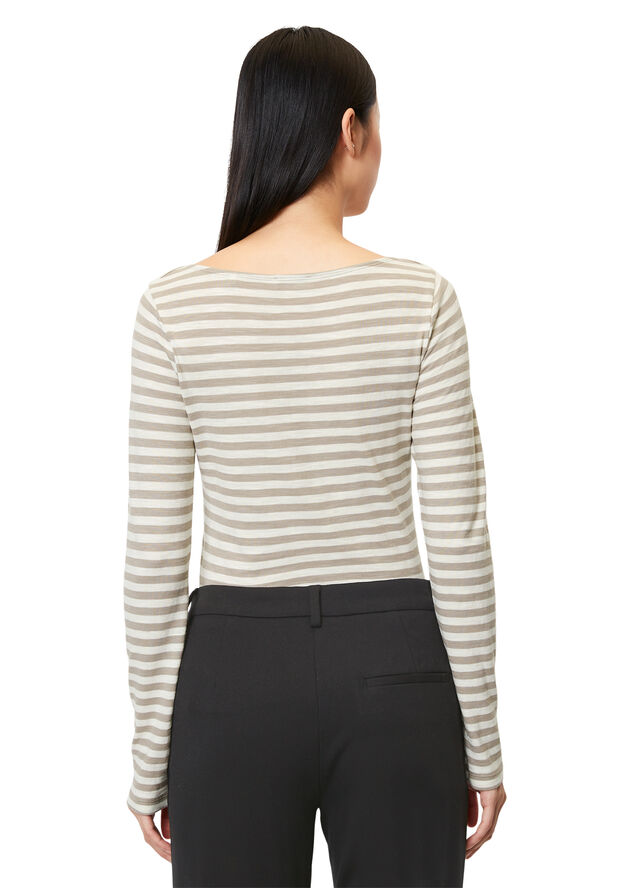 T-shirt, long sleeve, boat neck, st