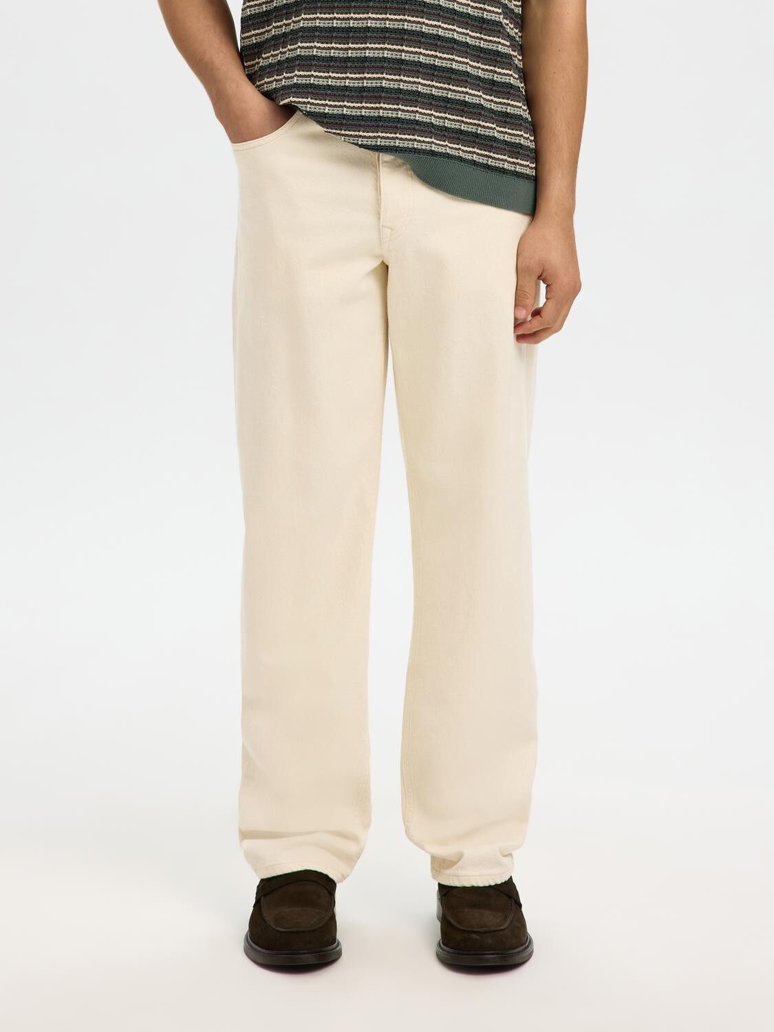 Slh220-Loose Ben Summer Ecru 611 Jeans