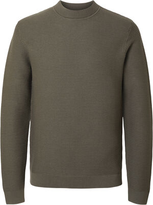 SLHTION LS KNIT STRUCTURE MOCK NECK