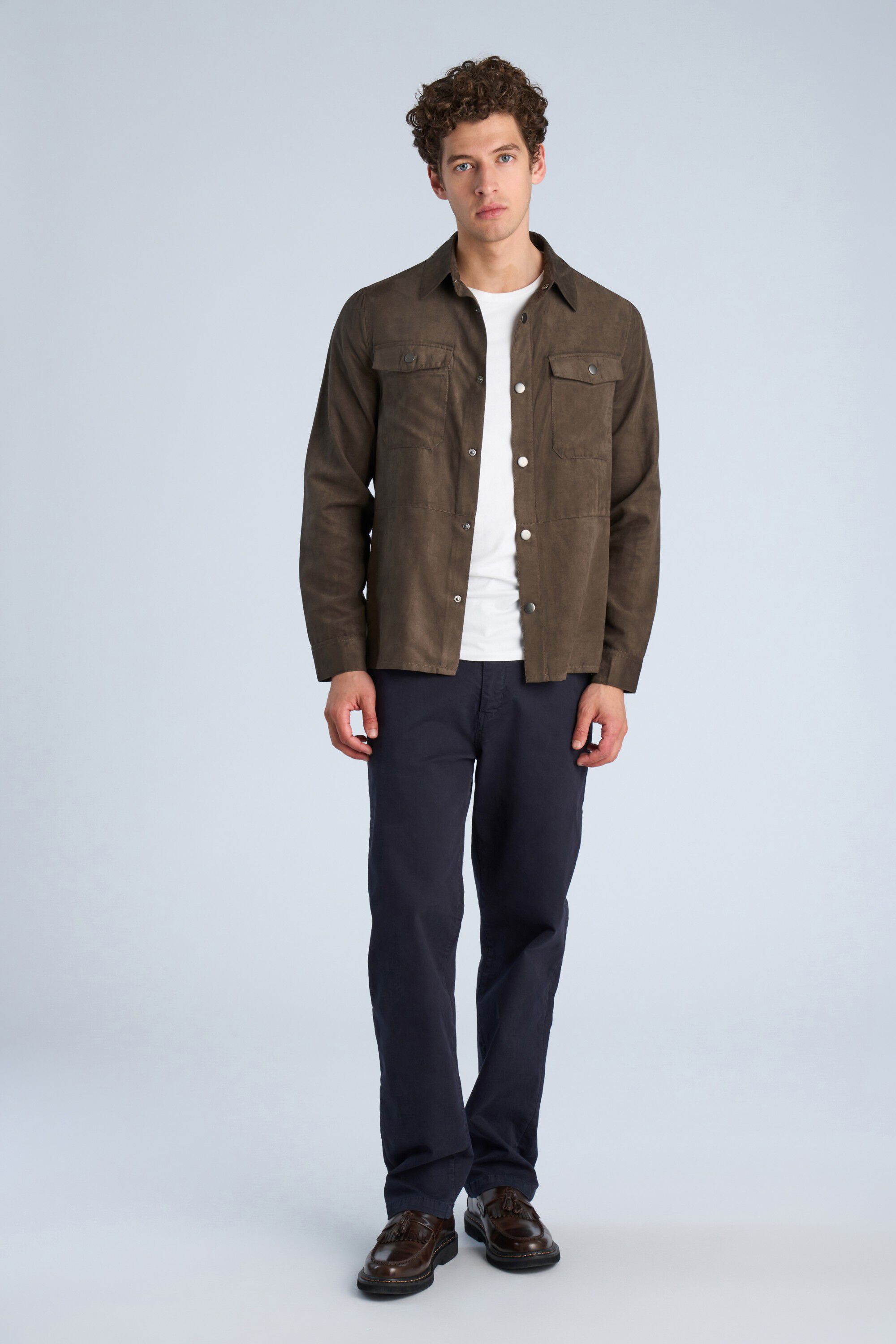 Micro suede overshirt