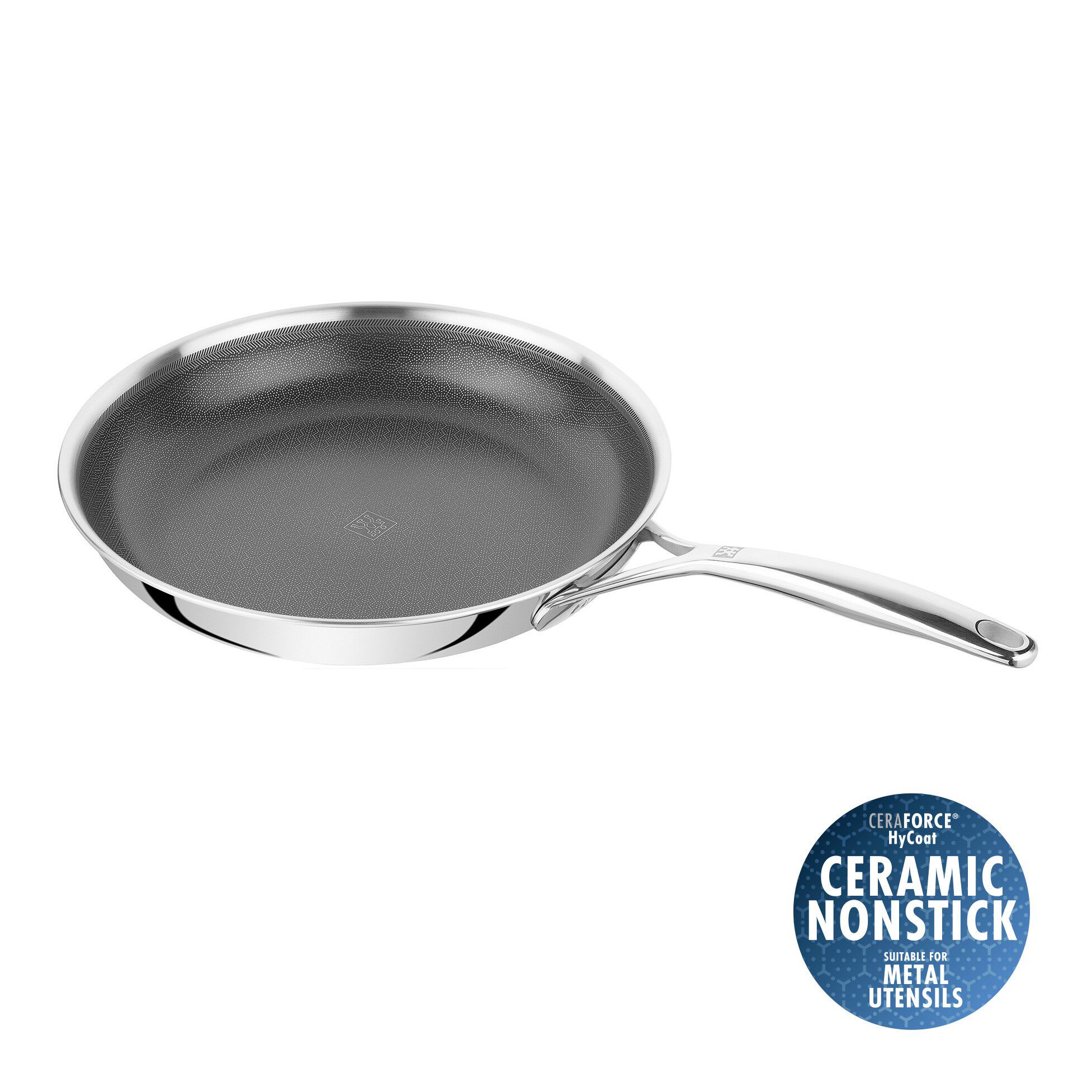 Stekpanna 30 cm, 18/10 rostfritt st&aring;l, silver