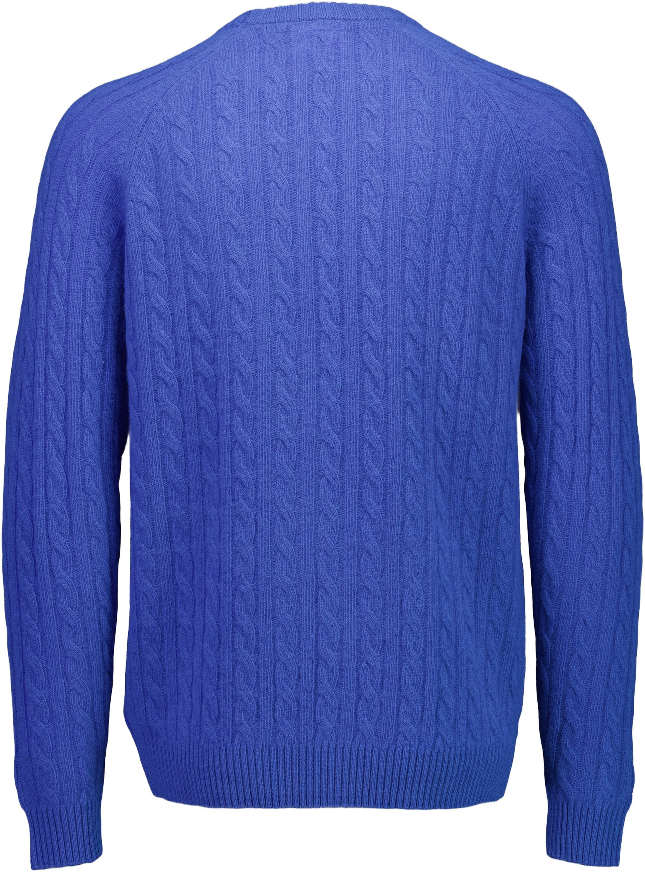 Lambswool raglan cable o-neck