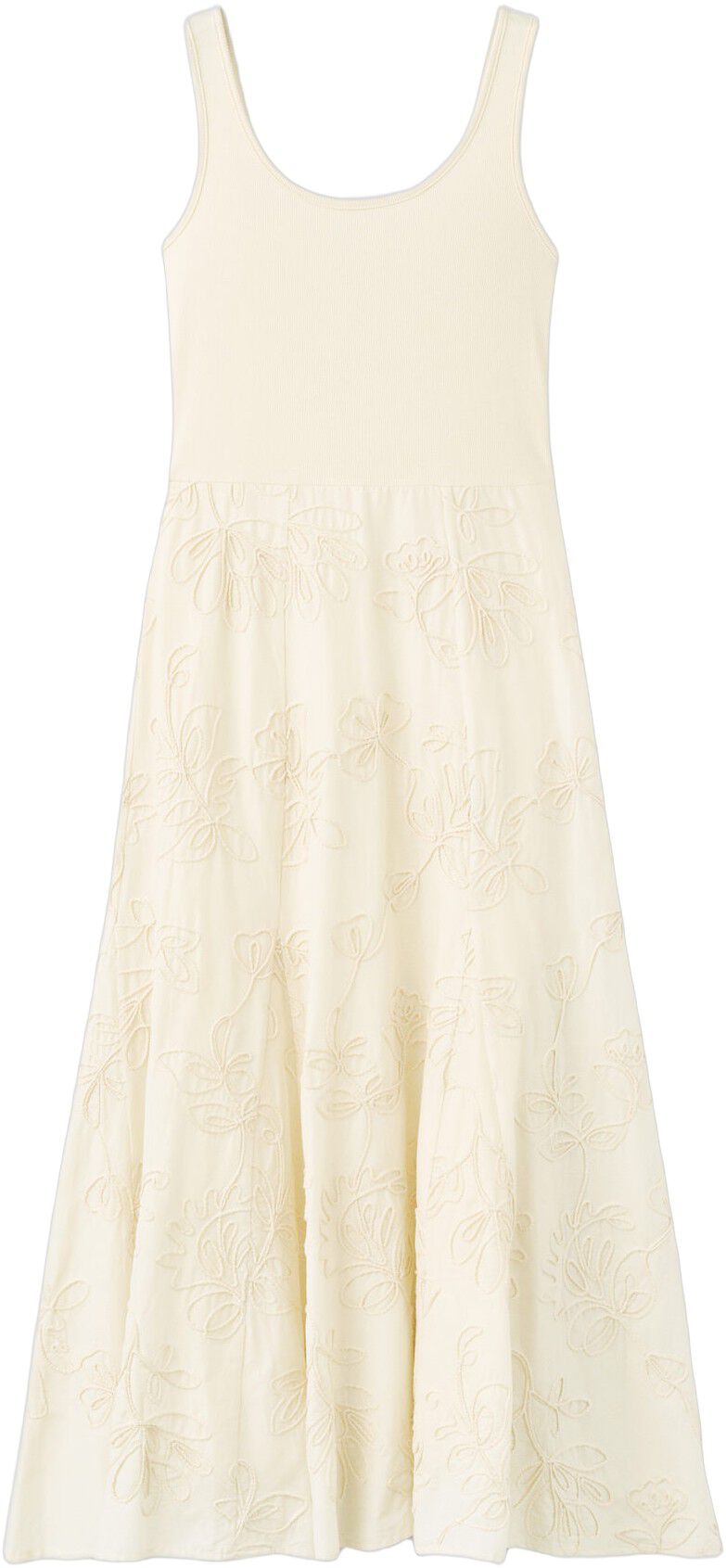 Floral embroidered combined dress