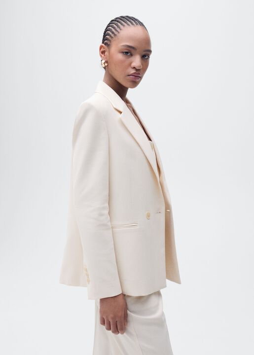 Straight-fit suit jacket
