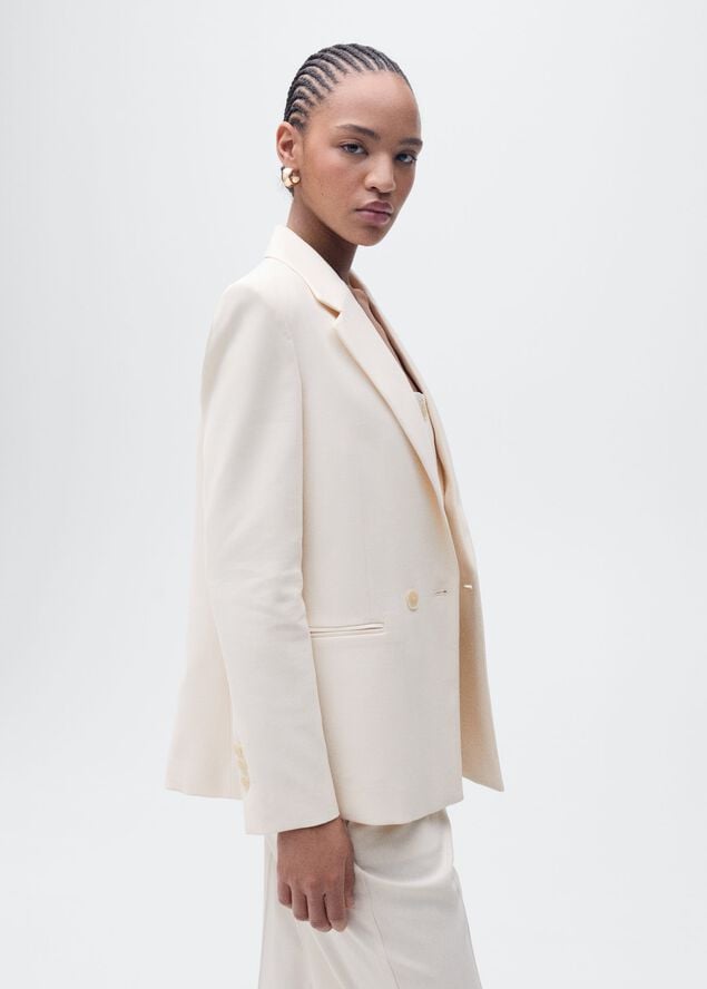 Straight-fit suit jacket