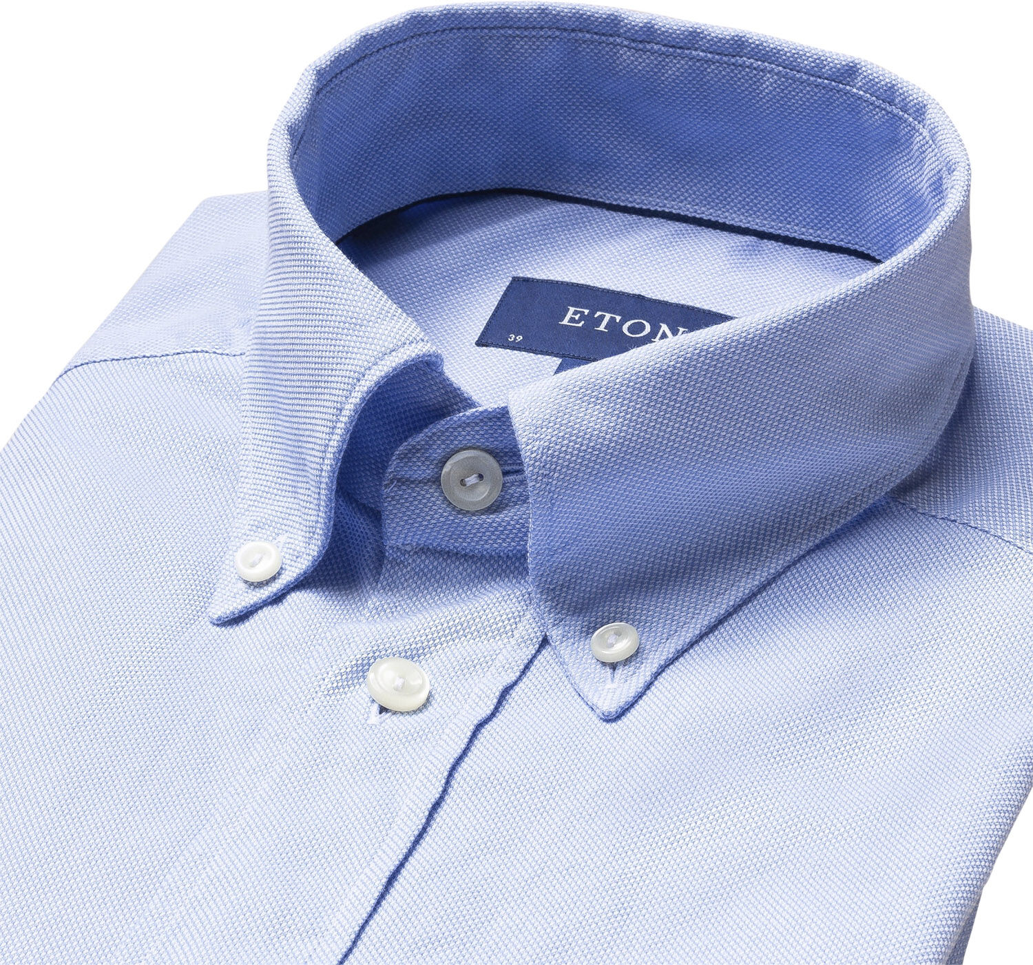Light Blue Striped Royal Oxford Shirt - Slim Fit