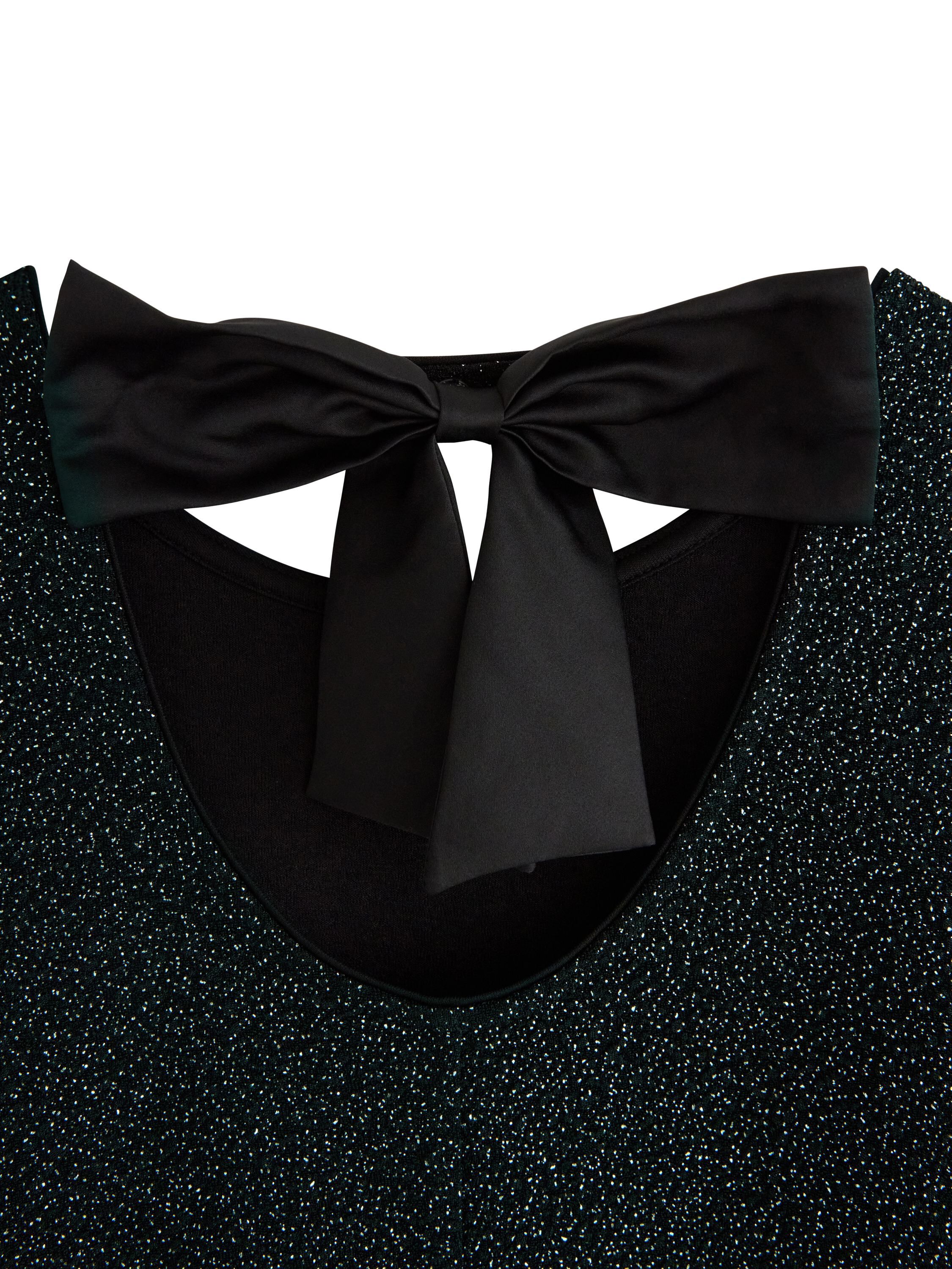 Long-sleeved dress in glittery jers